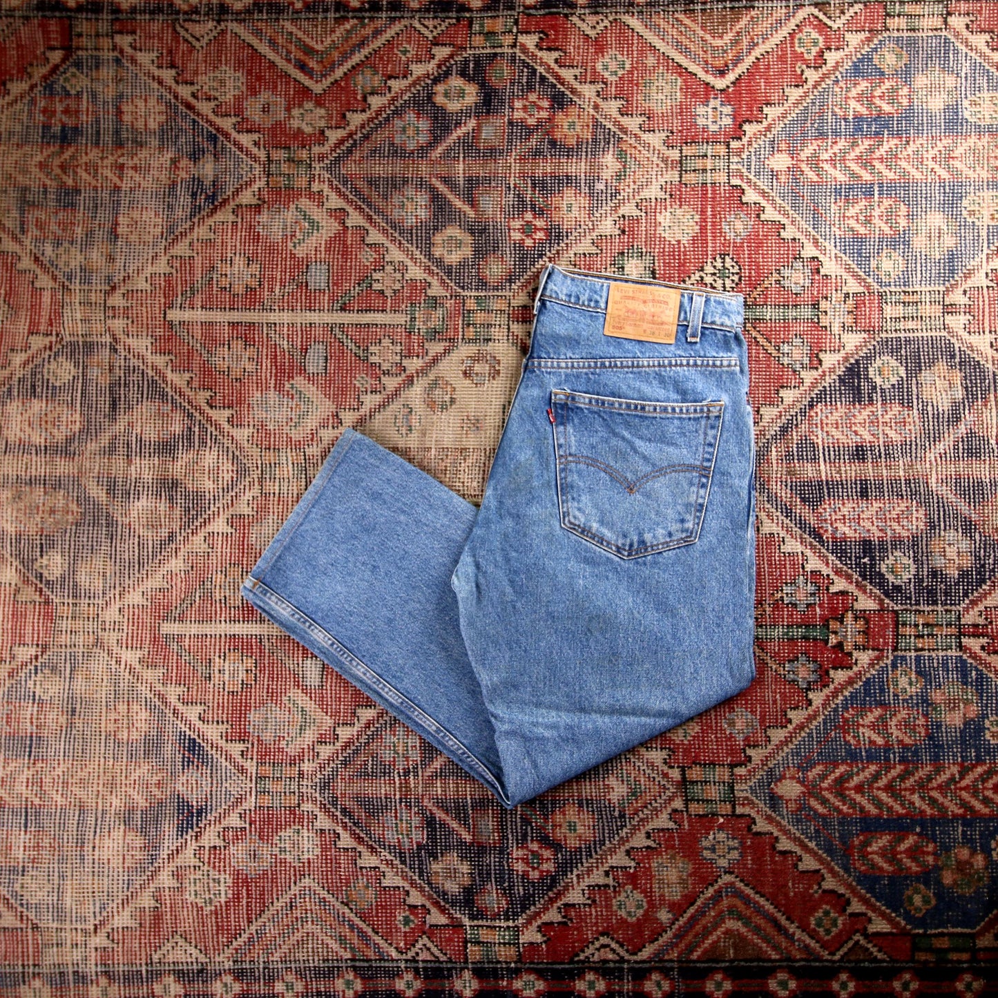 Levi's 505 Red Tab W36 L26 Straight Leg Regular Fit Blue Denim Jeans