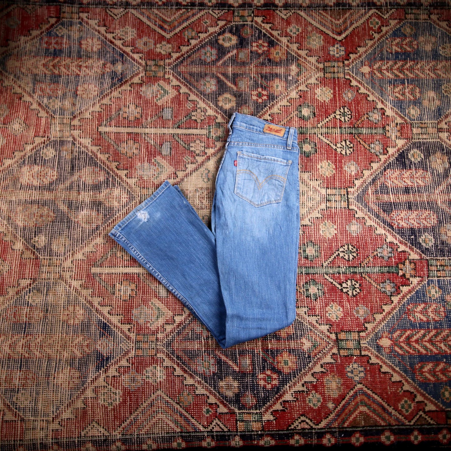 Levi's 524 W28 L31 Flared Blue Denim Jeans