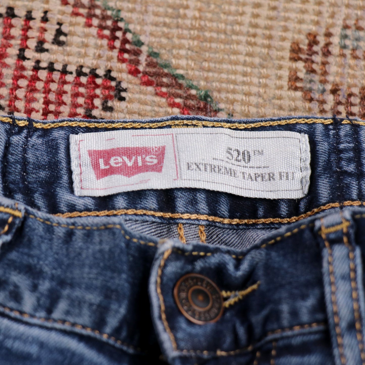 Levi's 520 W28 L31 Tapered Leg Slim Fit Blue Denim Jeans