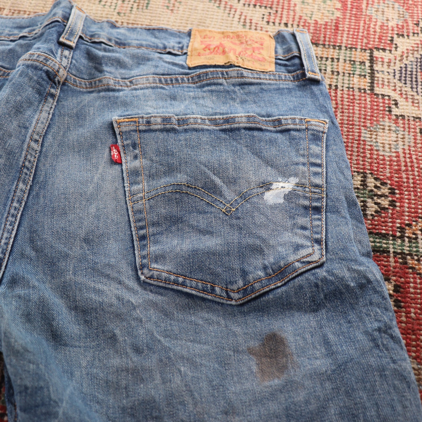 Levi's 502 Red Tab W34 L31 Tapered Leg Regular Fit Blue Denim Jeans