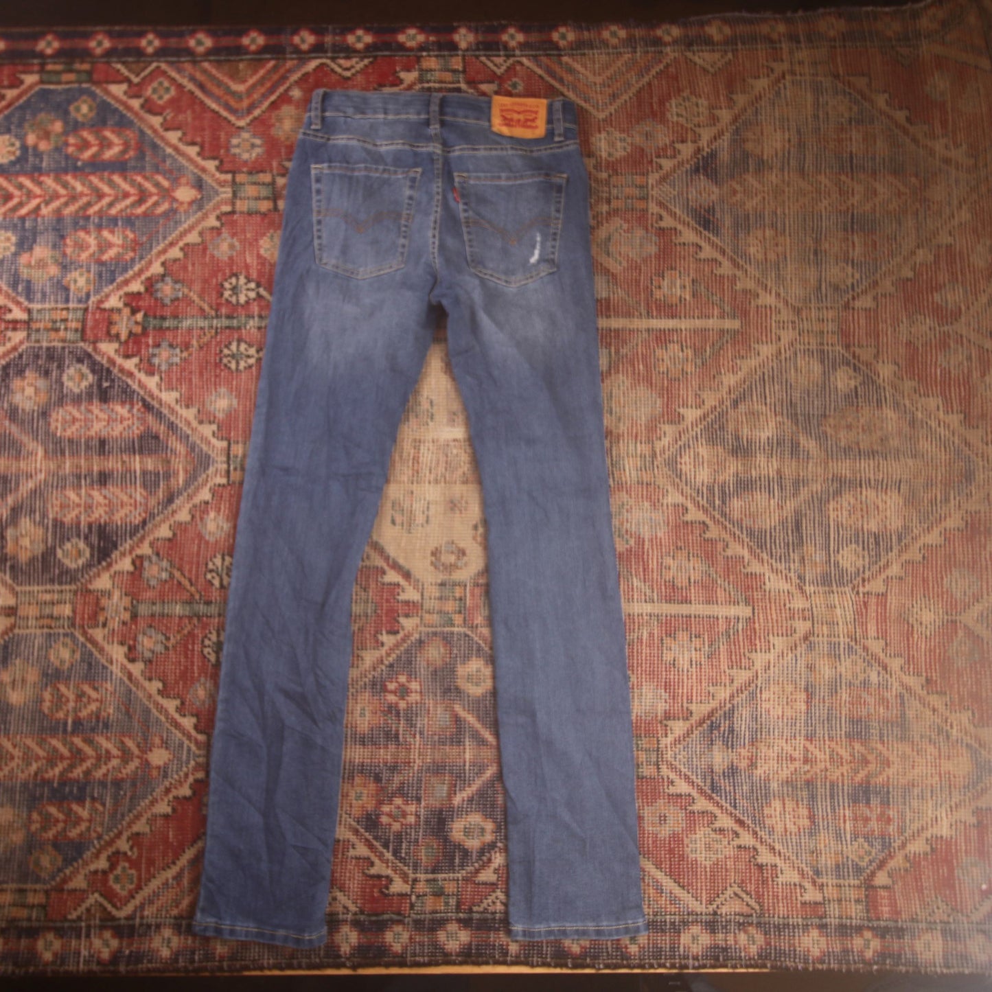 Levi's W28 L31 Skinny Classic Ripped Style Blue Denim Jeans