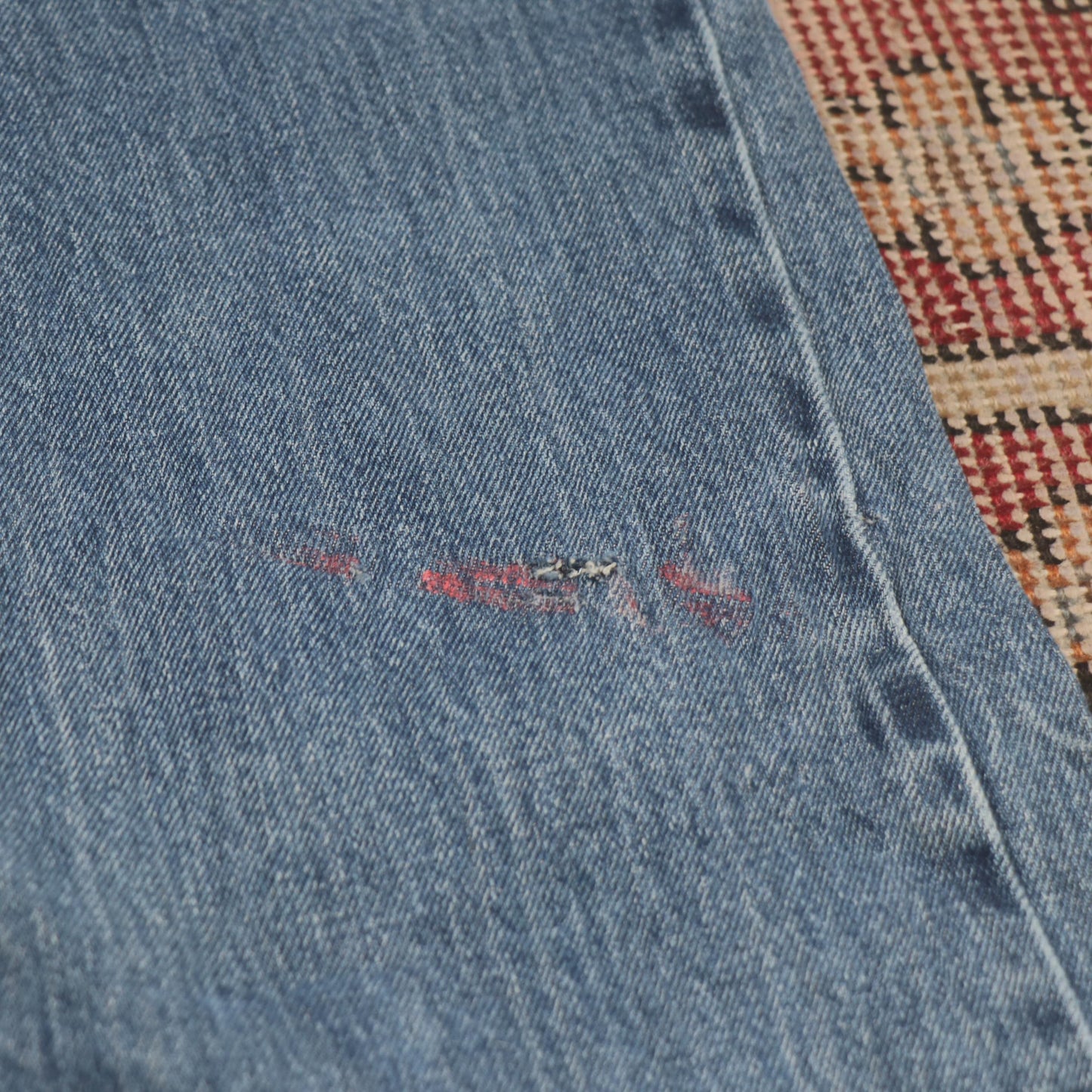 Lee W34 L28 Straight Leg Relaxed Fit Blue Denim Jeans