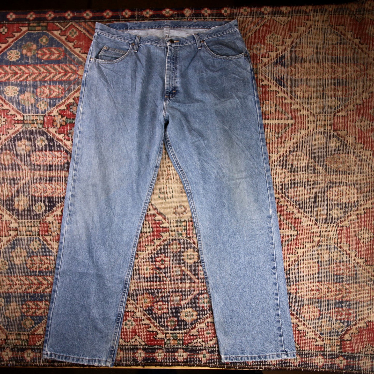 Wrangler W40 L31 Straight Leg Blue Denim Jeans