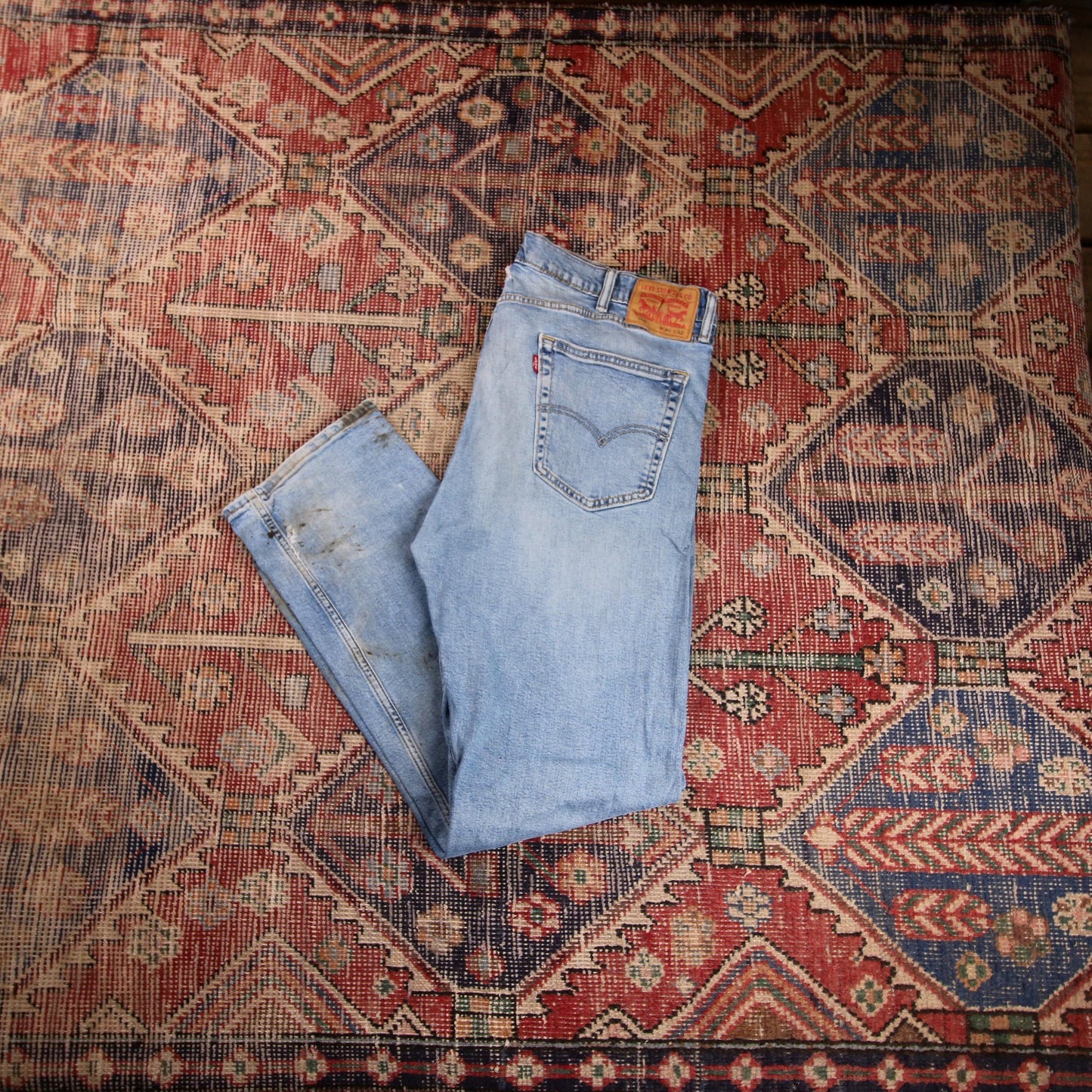 Levi's 505 W36 L30 Straight Leg Regular Fit Blue Denim Jeans