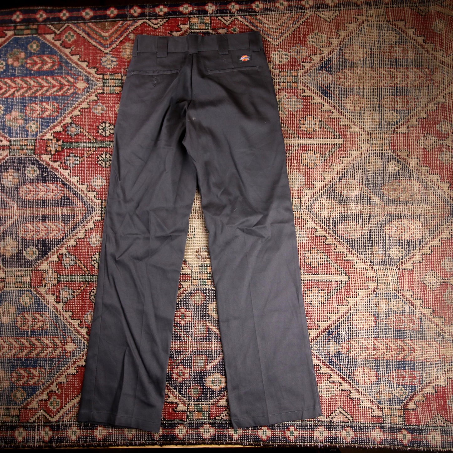 Dickies 874 W26 L31 Straight Leg Grey Cotton Blend Trousers