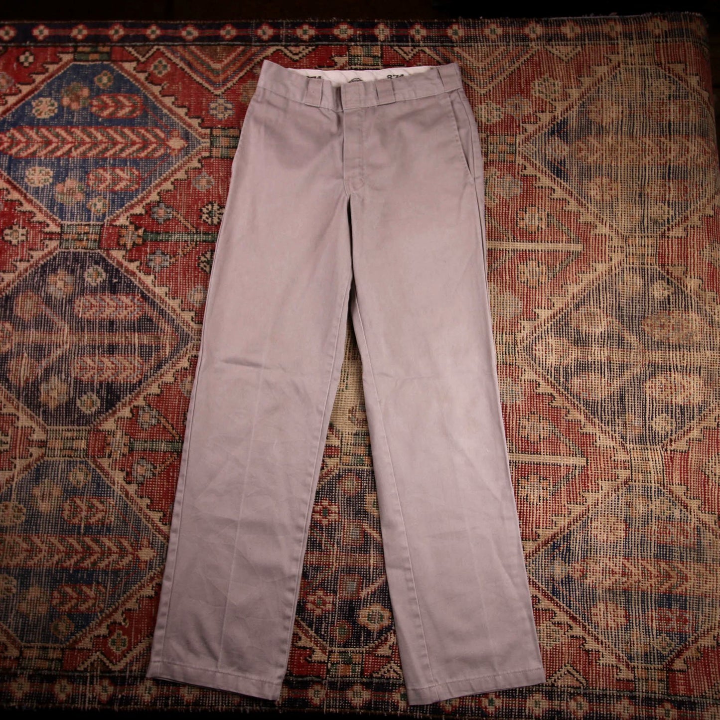 Dickies 874 W34 L32 Straight Leg Beige Cotton Blend Trousers