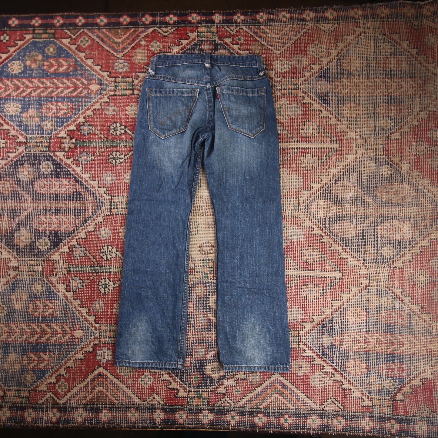 Levi's W26 L26 Straight Leg Blue Denim Jeans