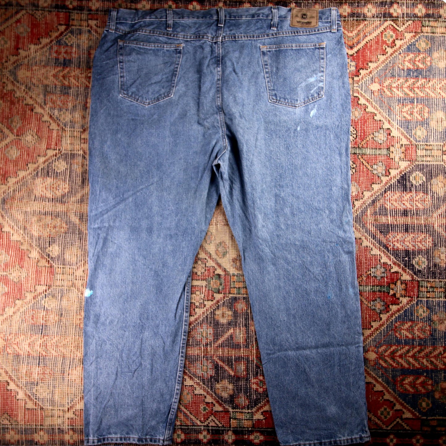 Wrangler W50 L32 Relaxed Blue Denim Jeans