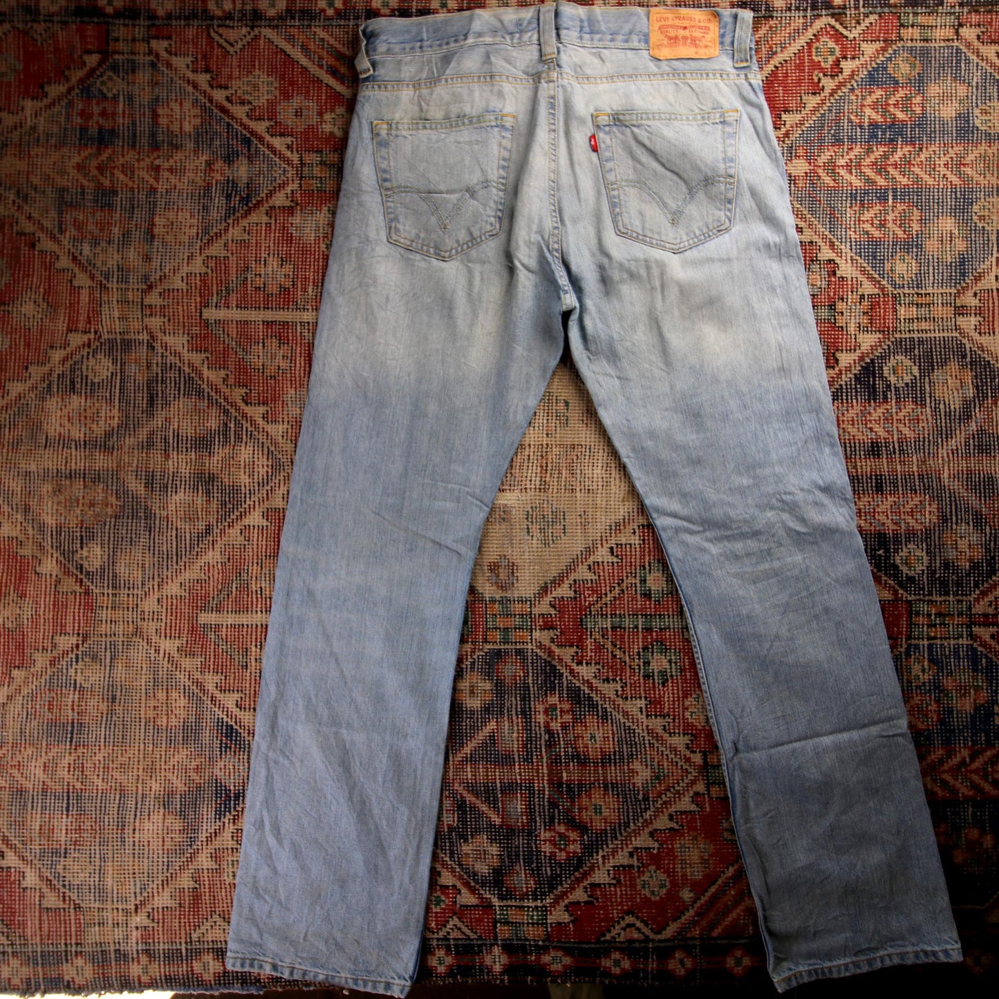 Levi's 506 Red Tab W28 L34 Straight Leg Blue Denim Jeans