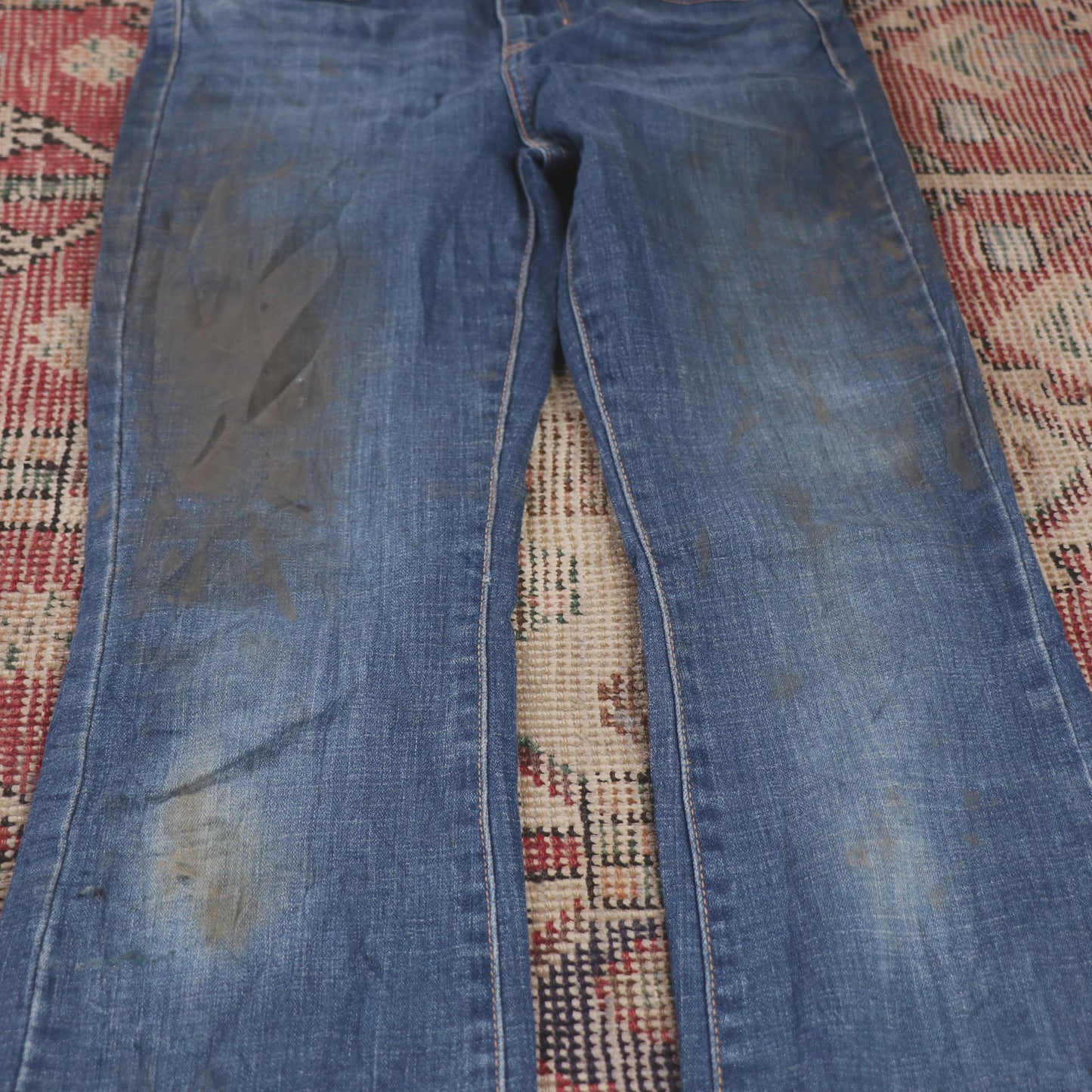 Levi's 725 W24 L28 Flared Blue Denim Jeans