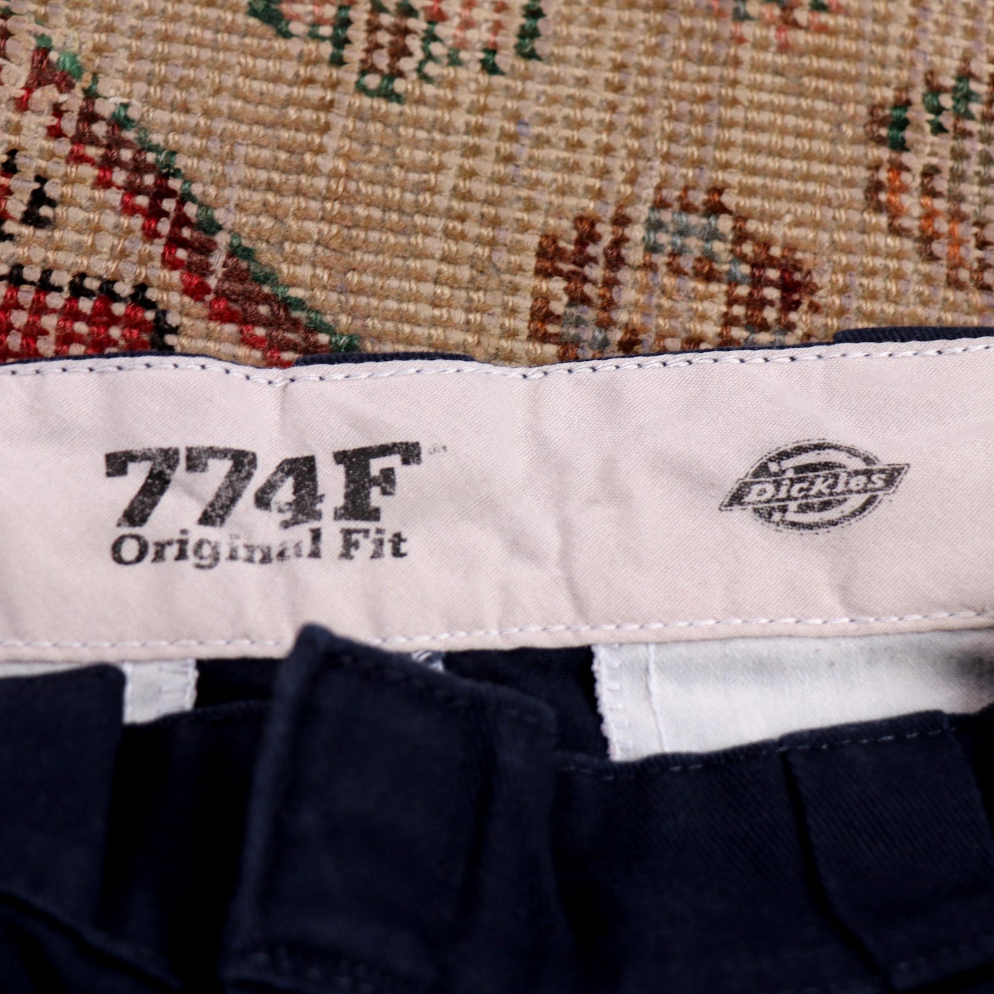 Dickies 774 W28 L28 Straight Leg Black Cotton Blend Trousers