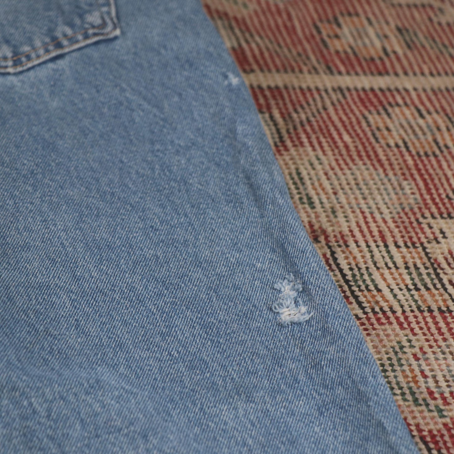 Lee W38 L28 Straight Leg Regular Fit Blue Denim Jeans