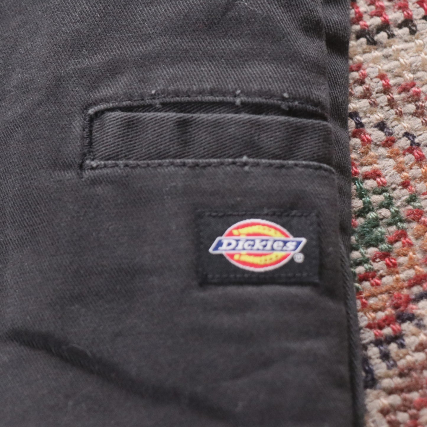 Dickies W28 L29 Skinny Straight Black Cotton Blend Trousers