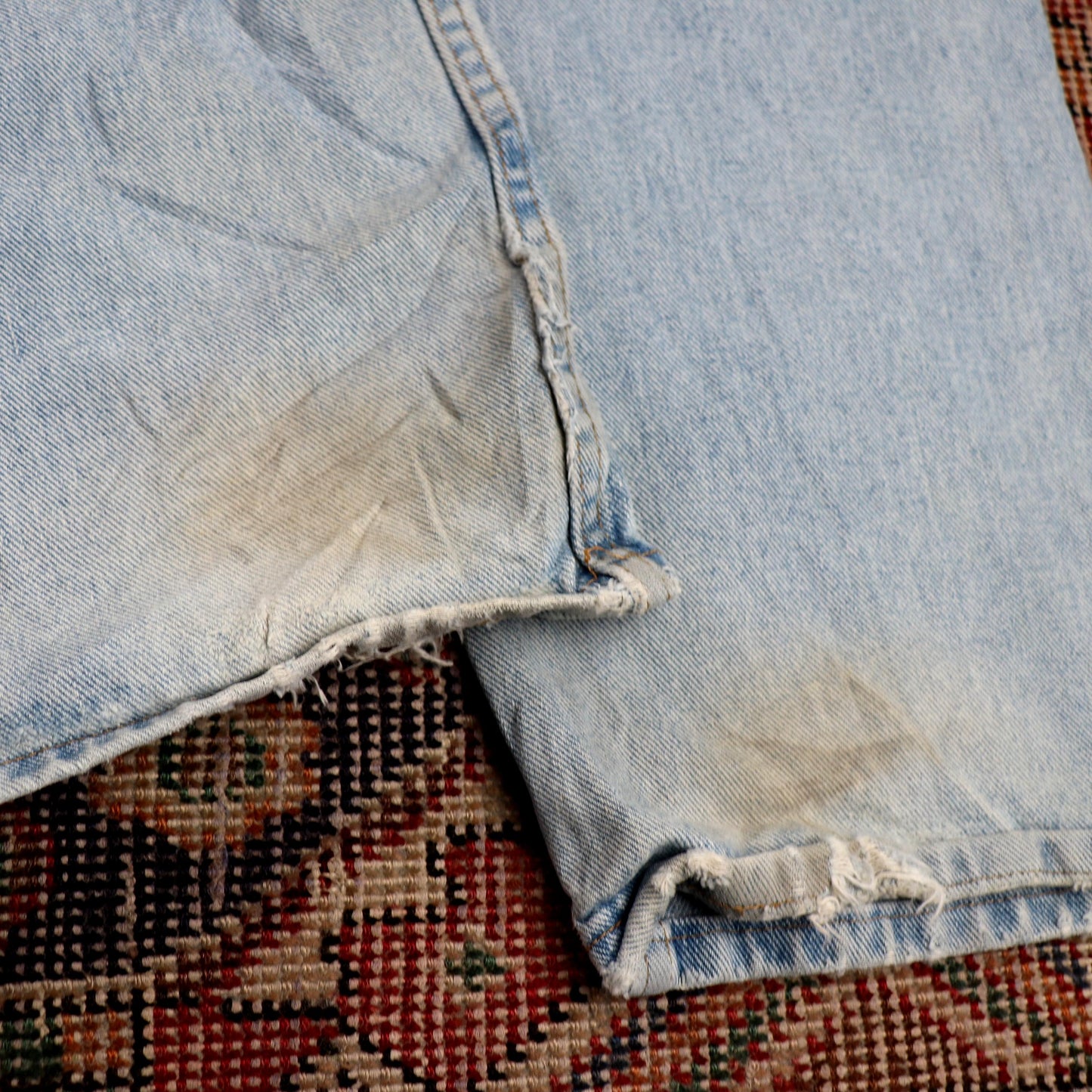 Wrangler W34 L30 Straight Leg Relaxed Fit Blue Denim Jeans