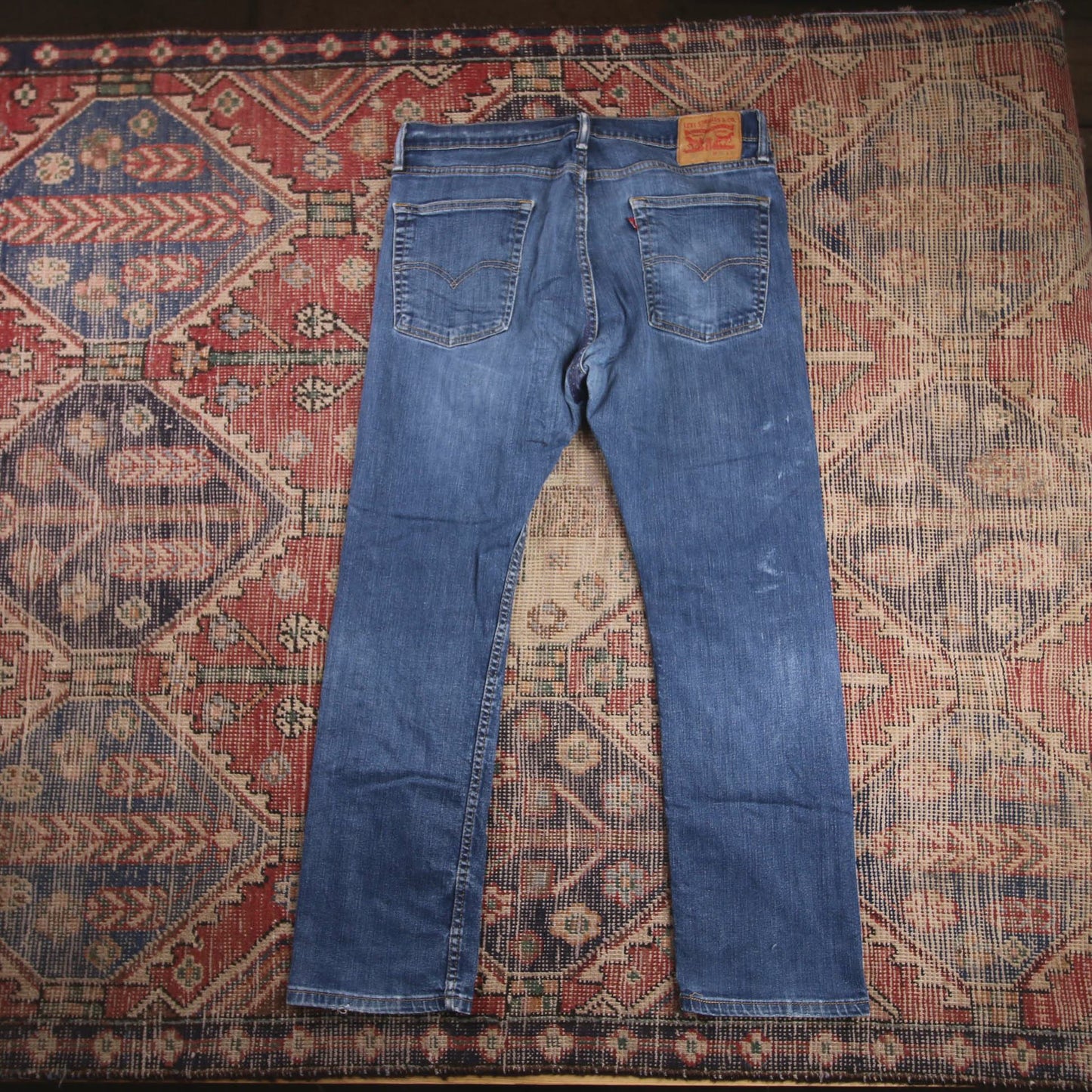 Levi's 513 W36 L28 Straight Leg Slim Fit Blue Denim Jeans
