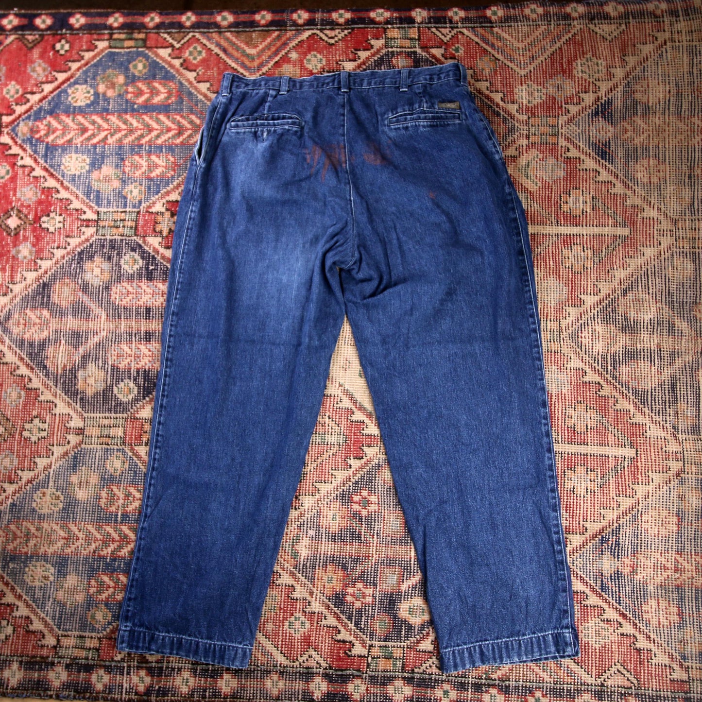 Lee W34 L28 Straight Leg Relaxed Fit Blue Denim Jeans