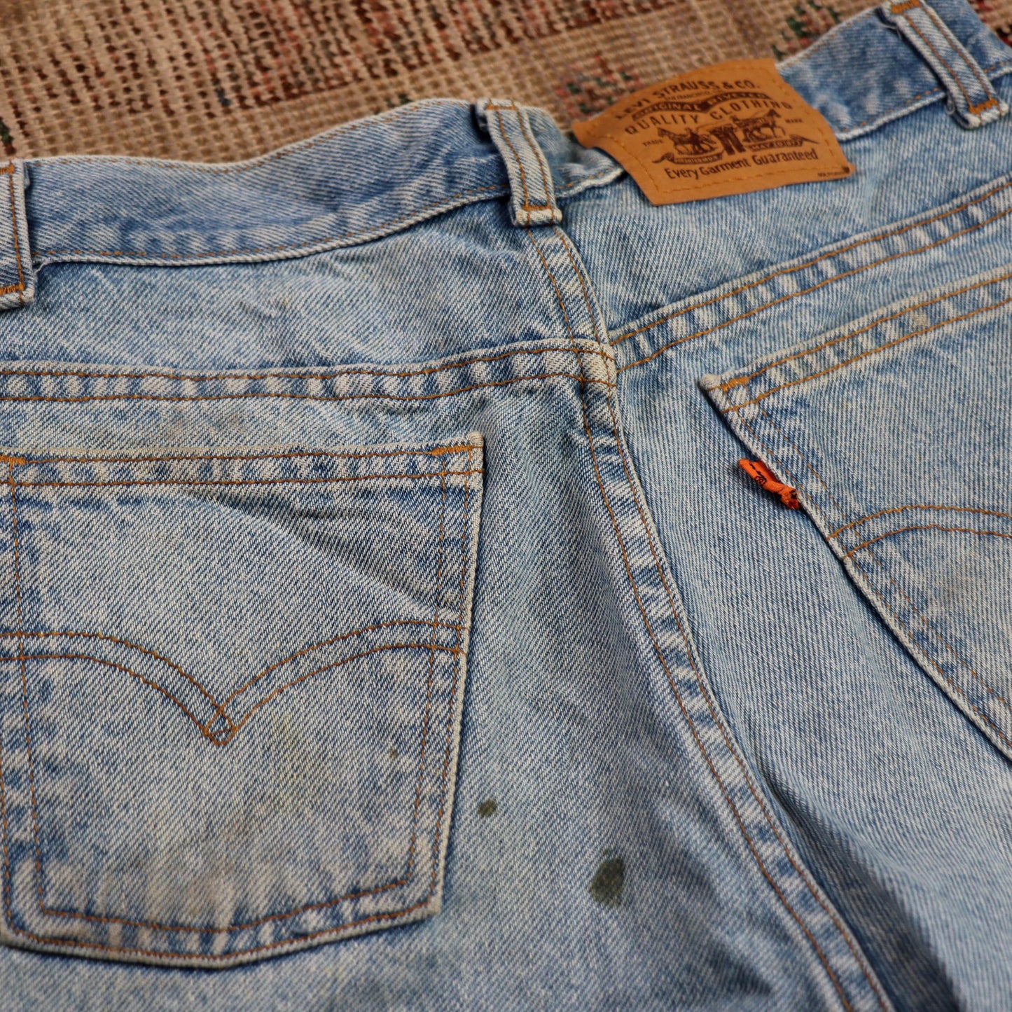 Levi's Orange Tab W28 L25 Tapered Leg Relaxed Fit Blue Denim Jeans