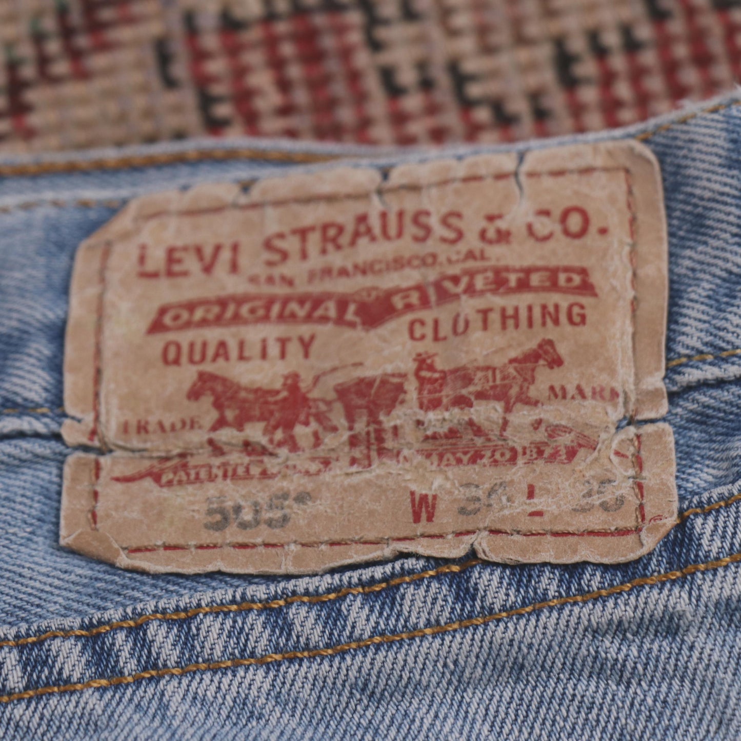 Levi's 505 W34 L29 Straight Leg Regular Fit Blue Denim Jeans