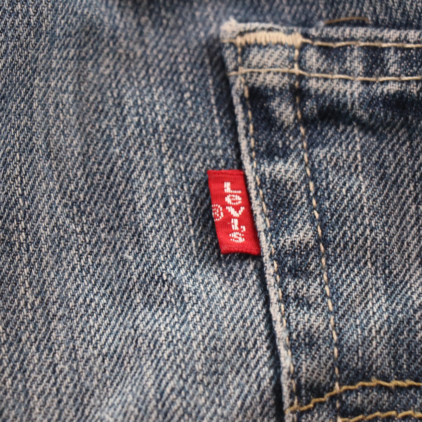 Levi's 505 Red Tab W38 L30 Straight Leg Regular Fit Blue Denim Jeans
