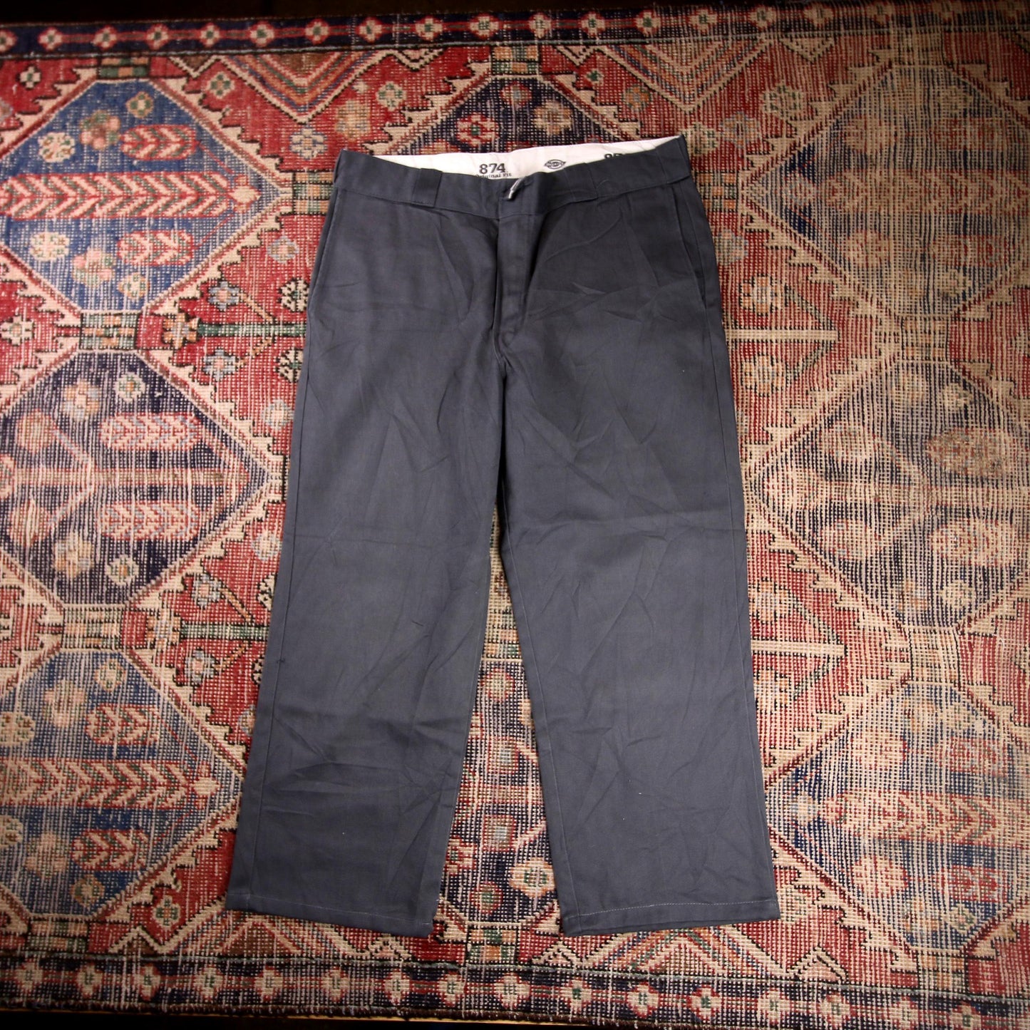 Dickies 874 W34 L25 Original Fit Grey Cotton Blend Trousers