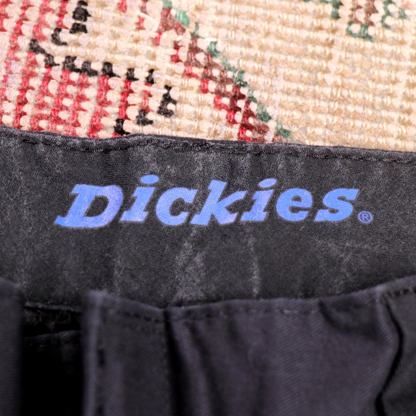 Dickies W26 L27 Straight Leg Black Cotton Blend Trousers