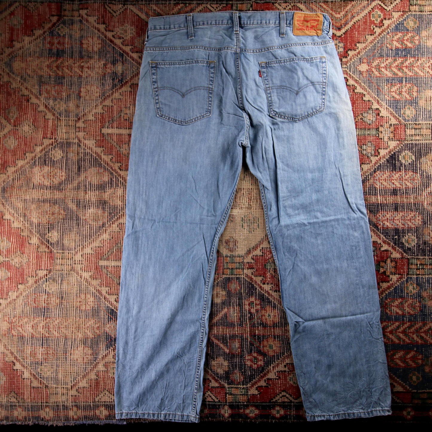 Levi's 505 Red Tab W28 L32 Straight Leg Regular Fit Blue Denim Jeans