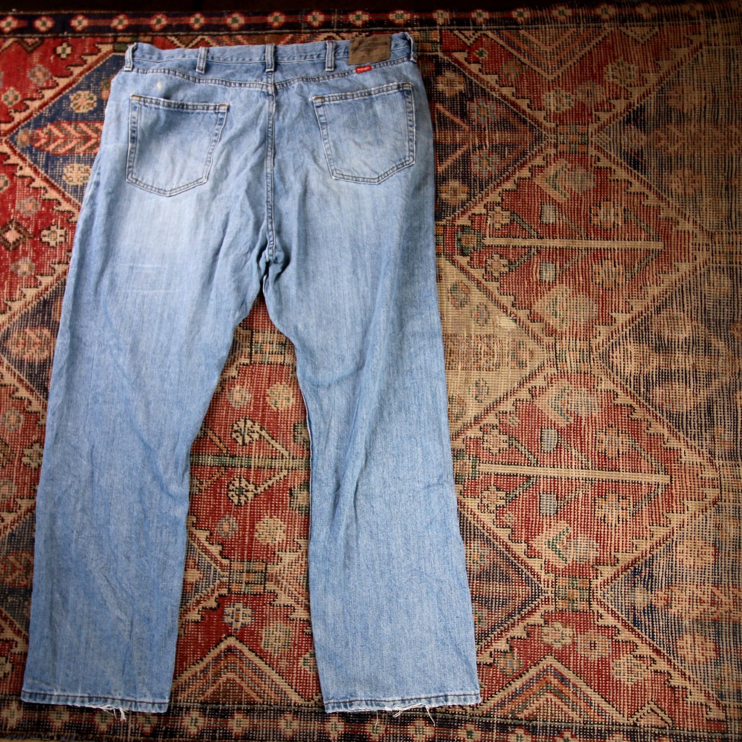 Wrangler W40 L30 Straight Leg Relaxed Fit Blue Denim Jeans