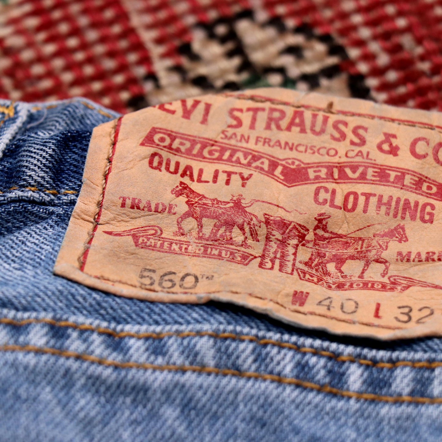 Levi's 560 W40 L30 Comfort Fit Blue Denim Jeans