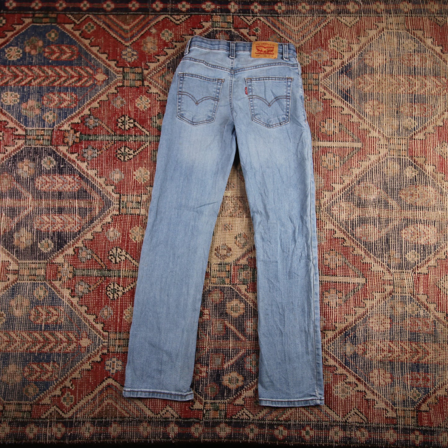 Levi's 514 W26 L29 Straight Leg Blue Denim Jeans