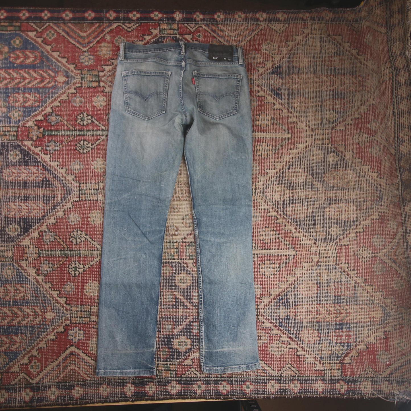 Levi's 511 W32 L30 Slim Fit Classic Ripped Style Blue Denim Jeans