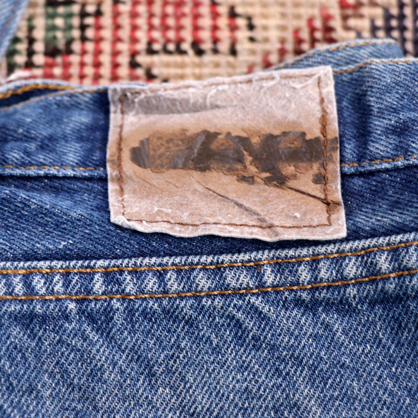 Wrangler W32 L32 Straight Leg Relaxed Fit Blue Denim Jeans
