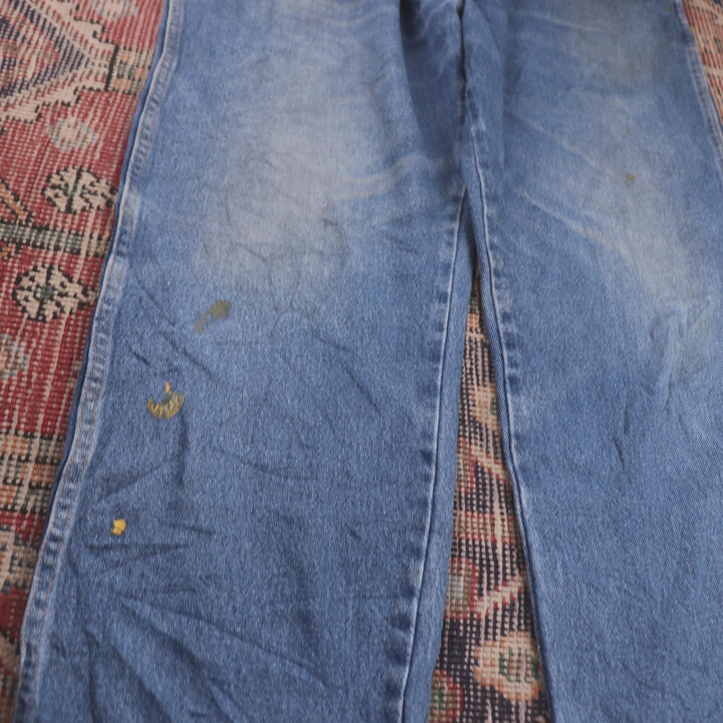 Wrangler W38 L30 Straight Leg Relaxed Fit Blue Denim Jeans