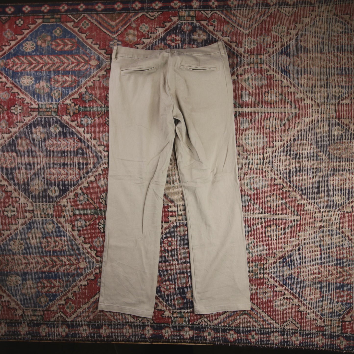 Dickies W30 L27 Straight Leg Beige Cotton Blend Trousers