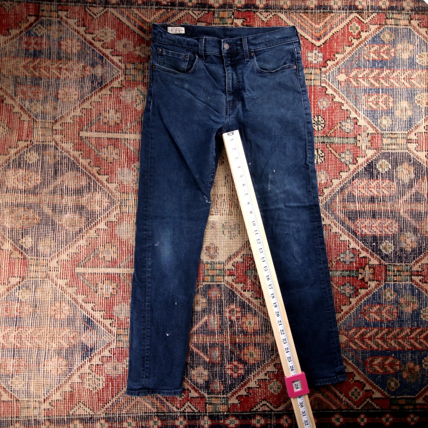 Levi's 511 Red Tab W28 L28 Slim Fit Classic Ripped Style Blue Denim Jeans