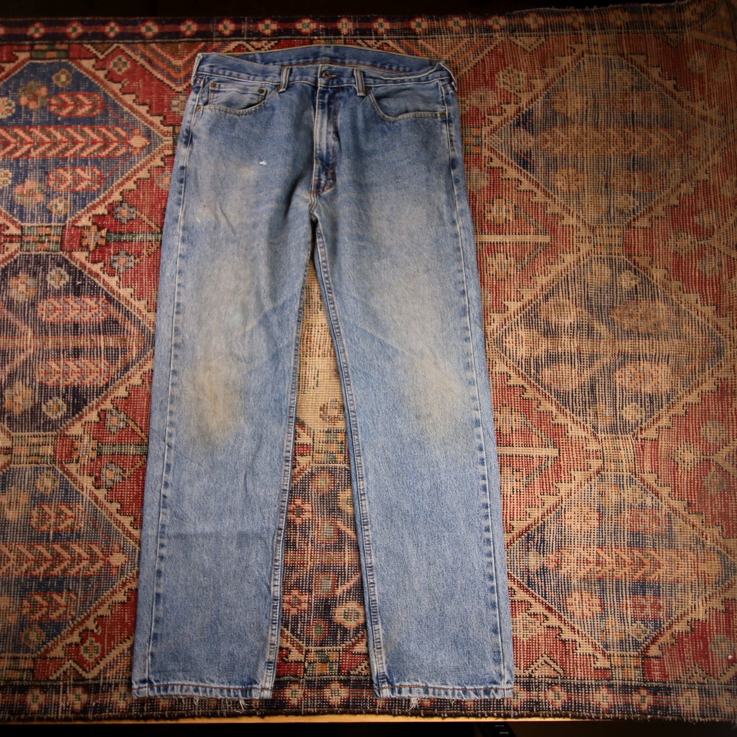 Levi's 505 W36 L31 Straight Leg Regular Fit Blue Denim Jeans