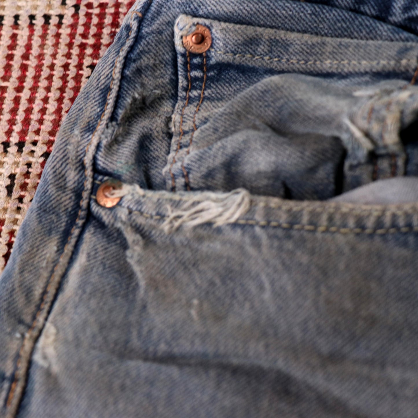 Levi's 501 Red Tab W32 L25 Original Fit Blue Denim Jeans
