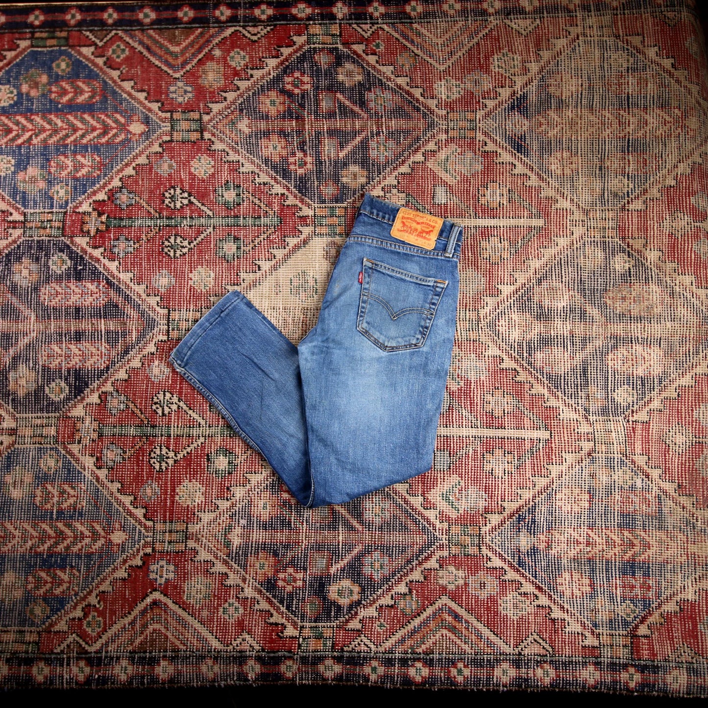 Levi's 511 W30 L26 Slim Fit Classic Ripped Style Blue Denim Jeans