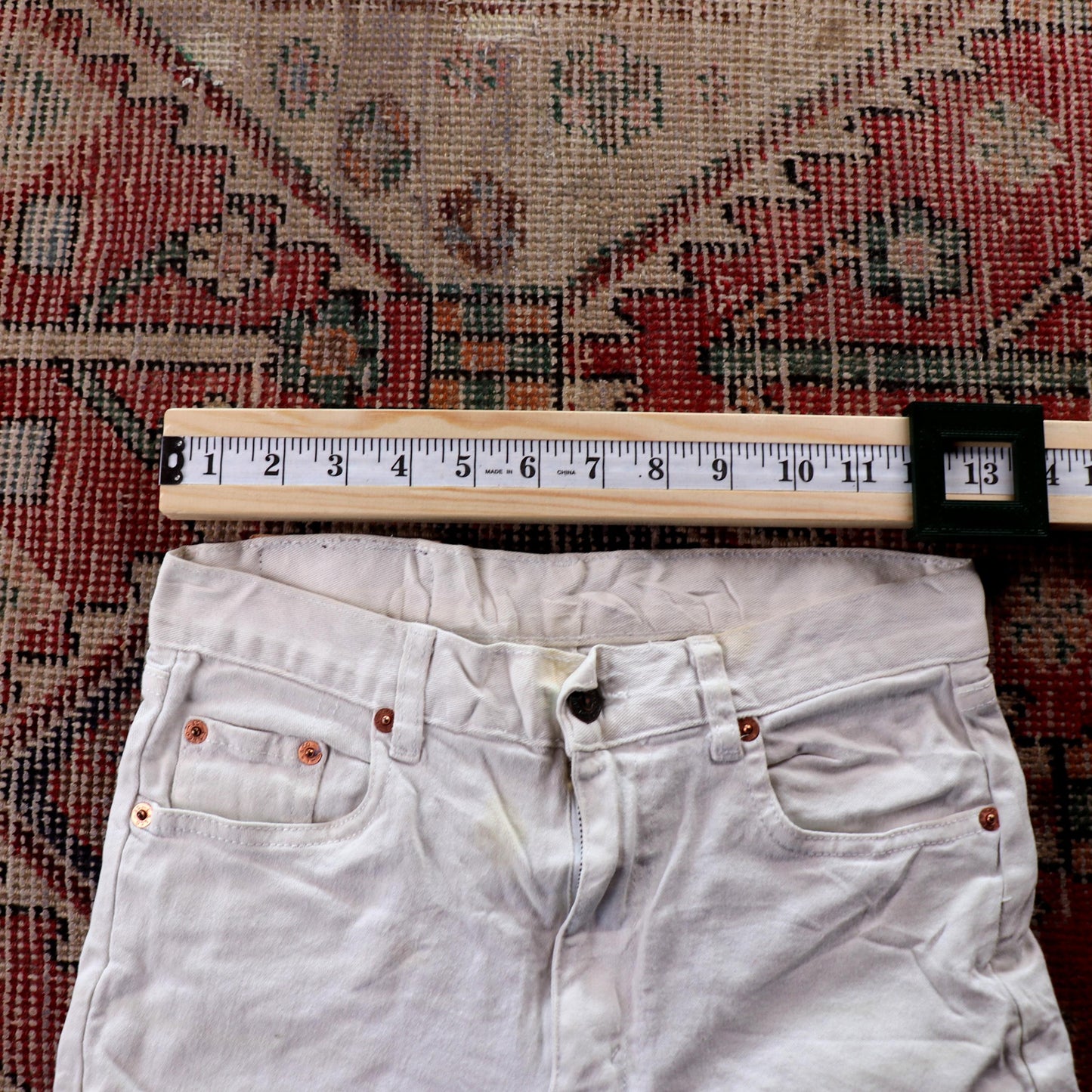 Levi's W32 L24 Skinny White Denim Jeans