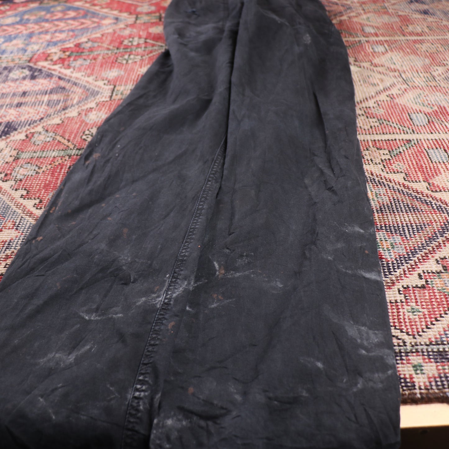 Wrangler W34 L30 Straight Leg Regular Fit Black Denim Trousers
