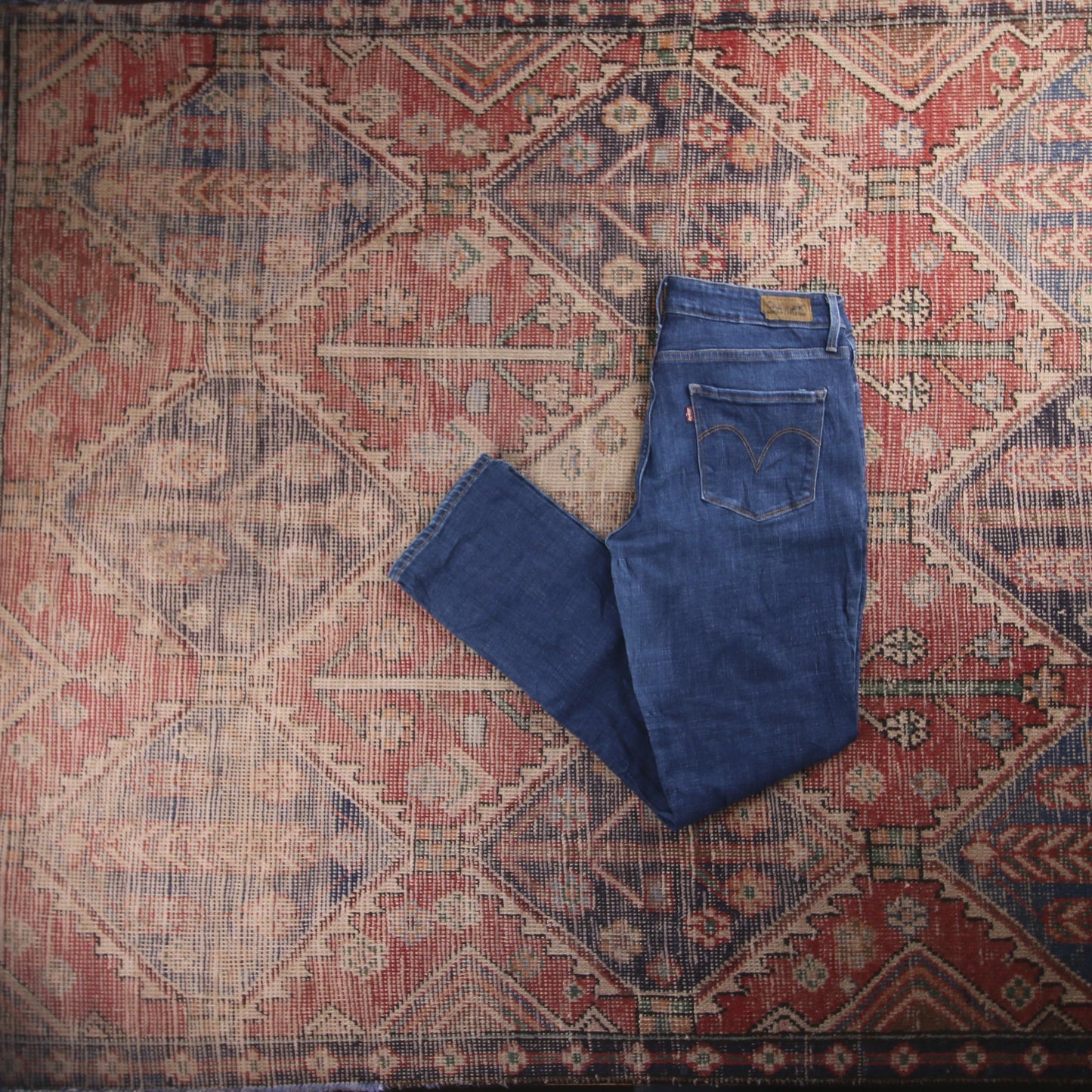 Levi's 720 Red Tab W30 L30 Bootcut Blue Denim Jeans