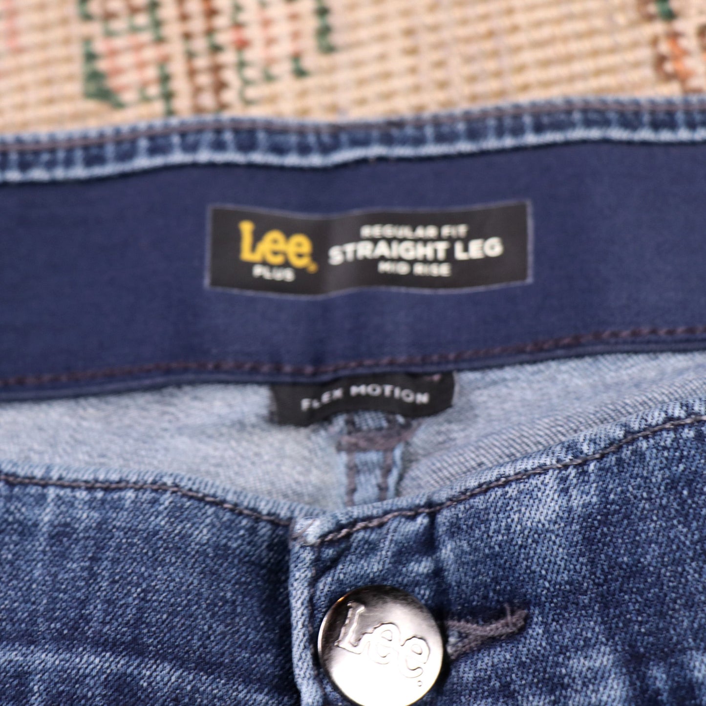 Lee W36 L29 Straight Leg Blue Denim Jeans