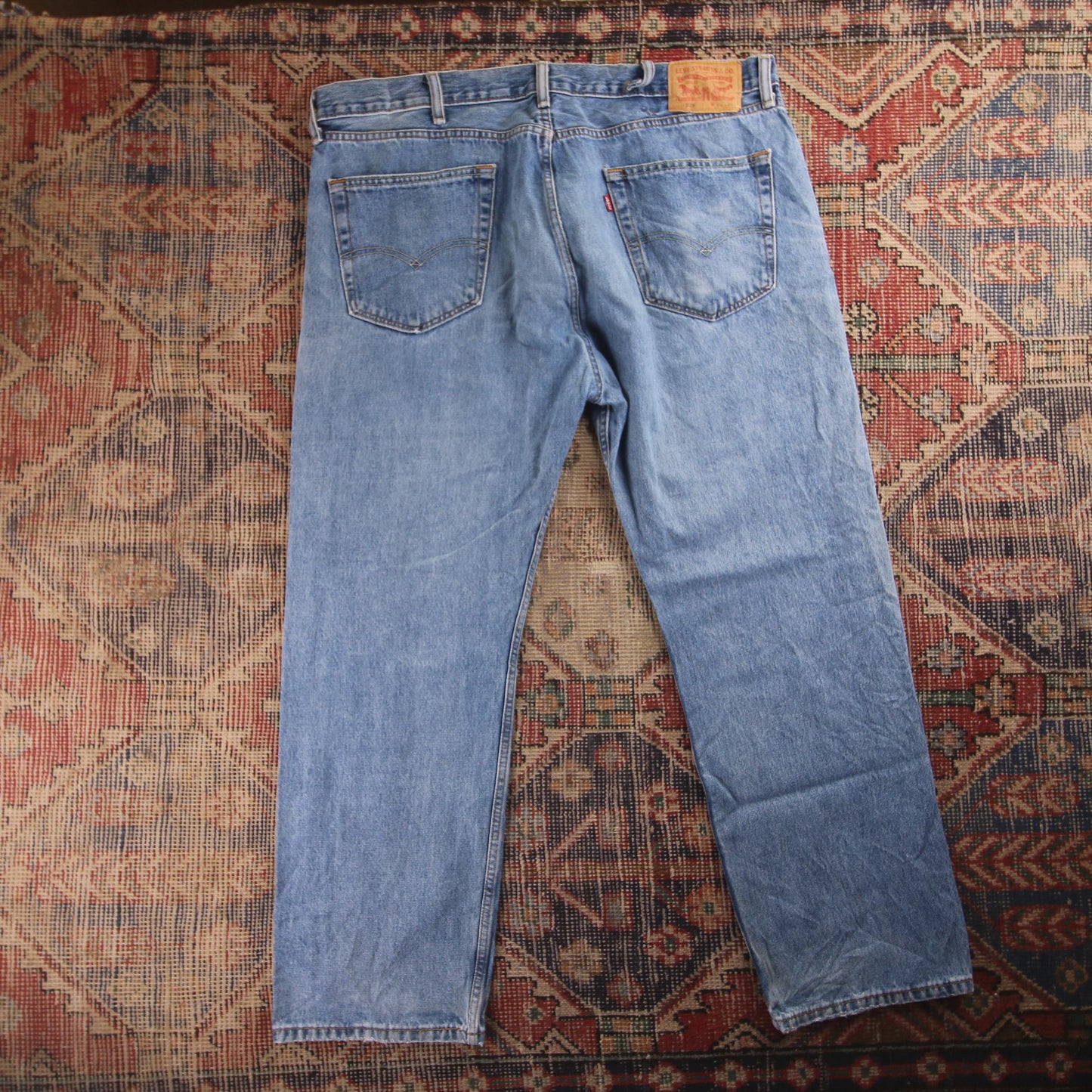 Levi's 505 Red Tab W40 L29 Straight Leg Regular Fit Blue Denim Jeans