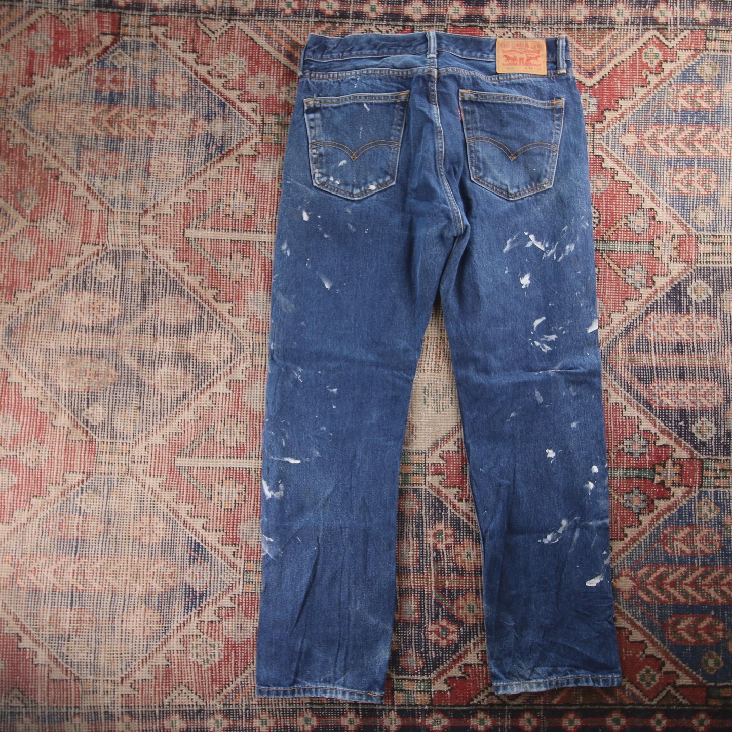 Levi's 505 Red Tab W34 L31 Straight Leg Regular Fit Blue Denim Jeans