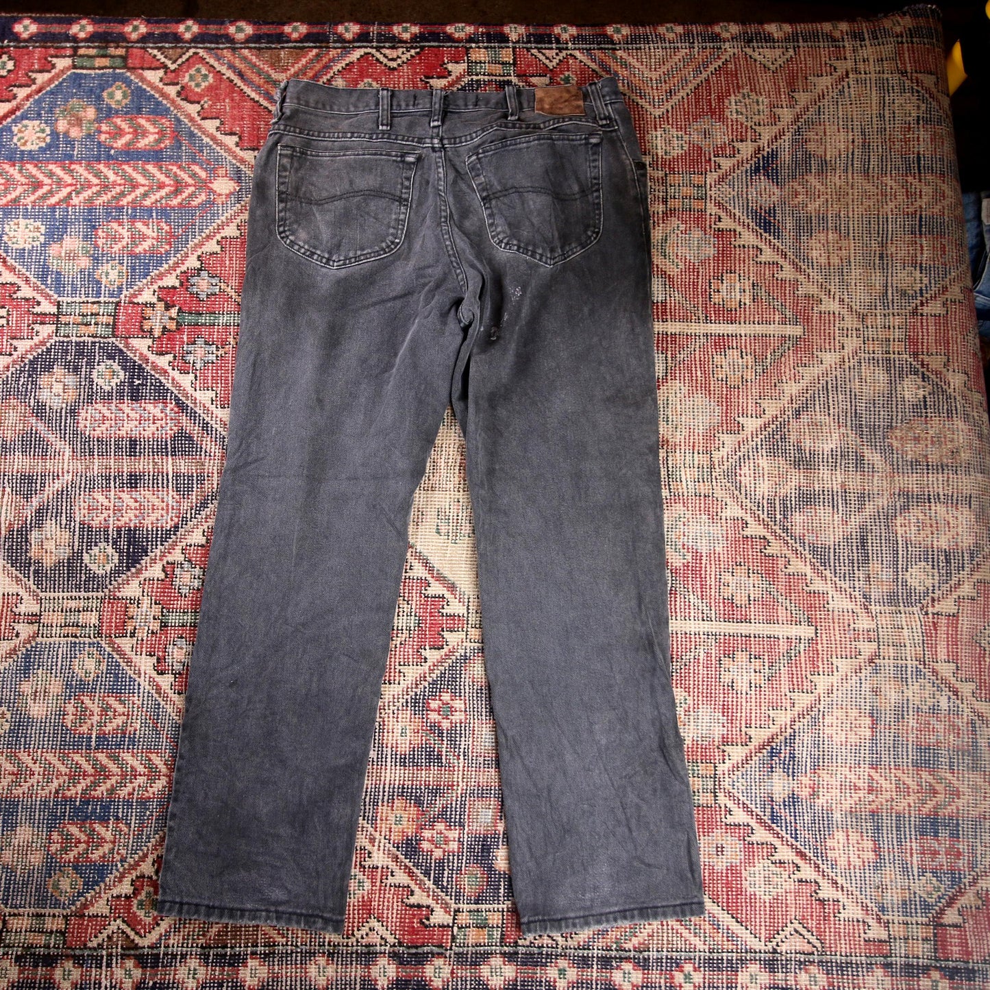 Lee W34 L30 Straight Leg Relaxed Fit Blue Denim Jeans