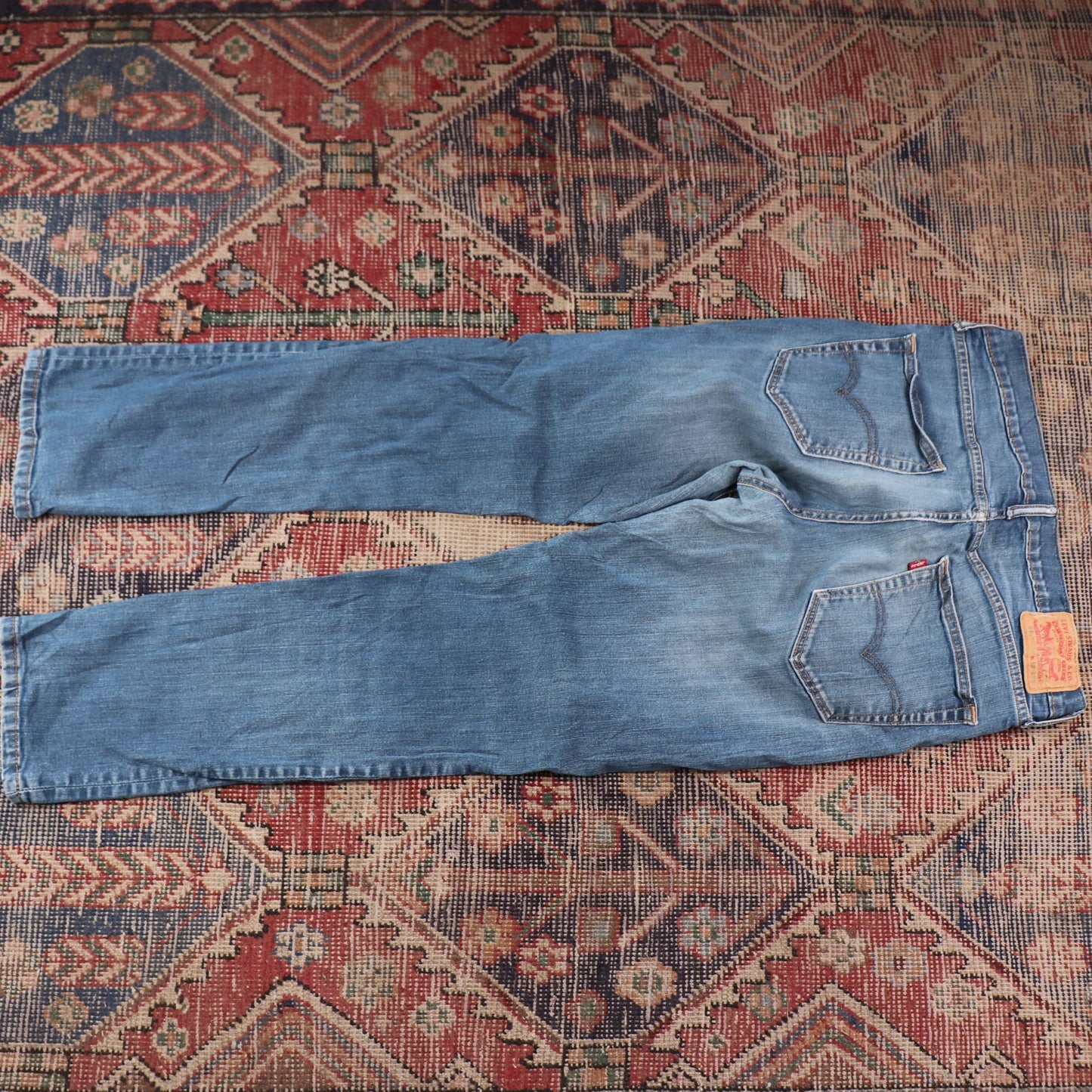 Levi's W30 L29 Straight Leg Classic Ripped Style Blue Denim Jeans