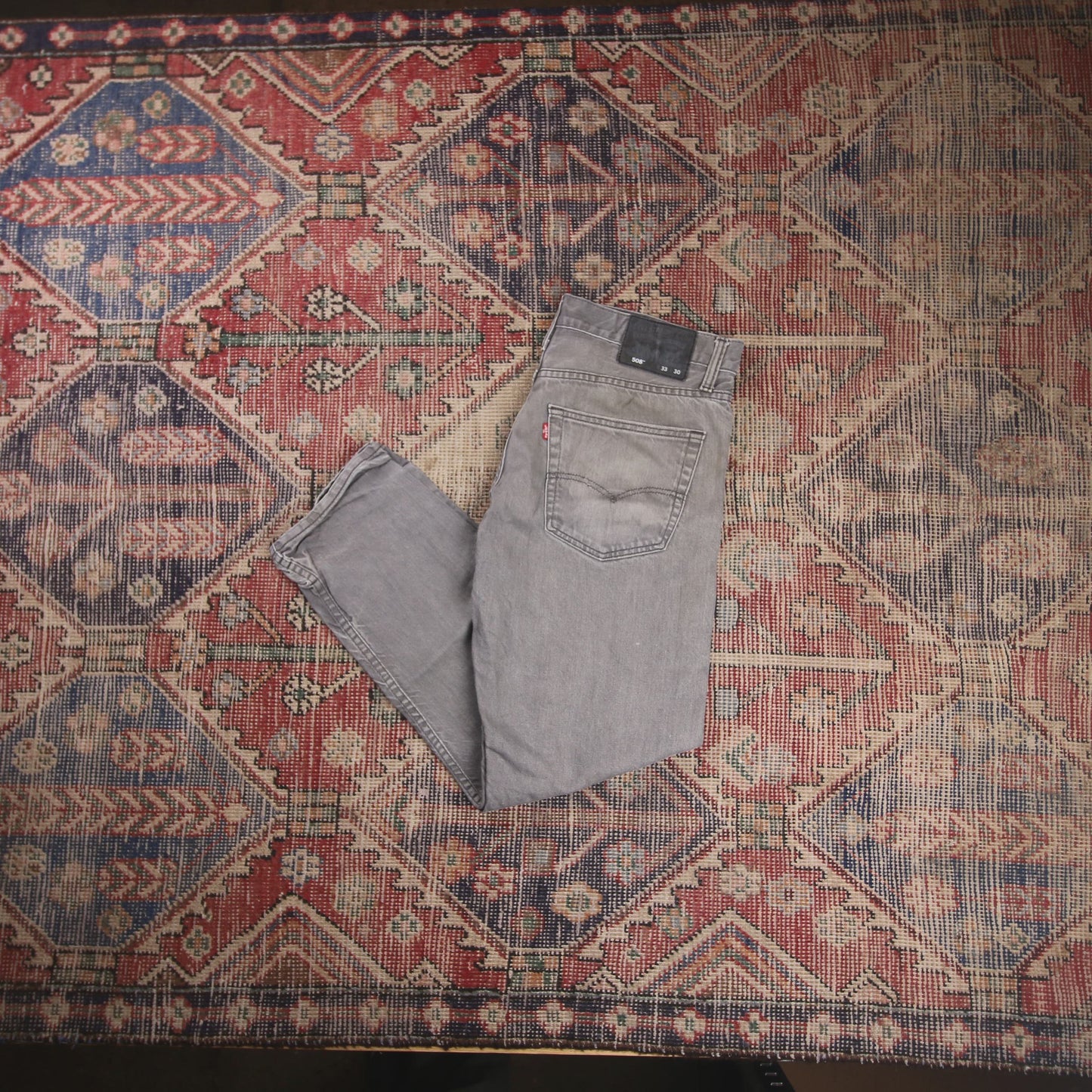Levi's 508 W34 L26 Tapered Leg Regular Fit Grey Denim Jeans