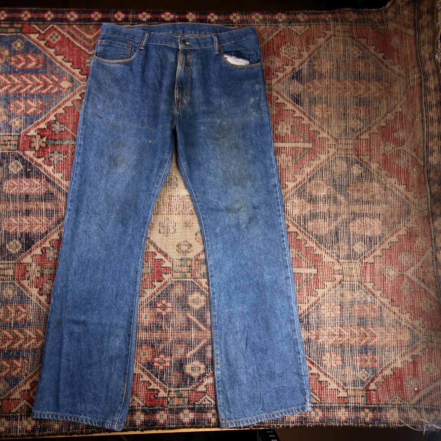 Levi's 517 W38 L33 Bootcut Slim Fit Blue Denim Jeans