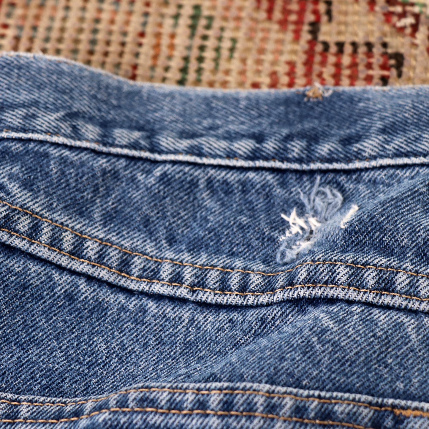 Wrangler W38 L32 Relaxed Blue Denim Jeans