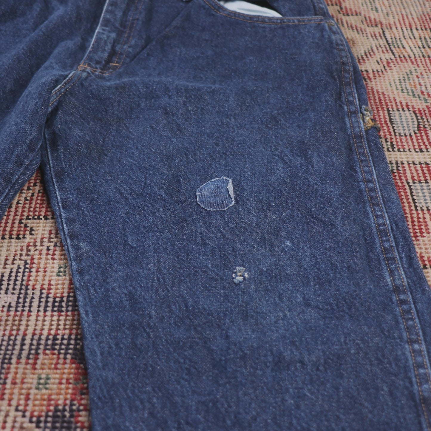 Wrangler W32 L30 Straight Leg Relaxed Fit Blue Denim Jeans