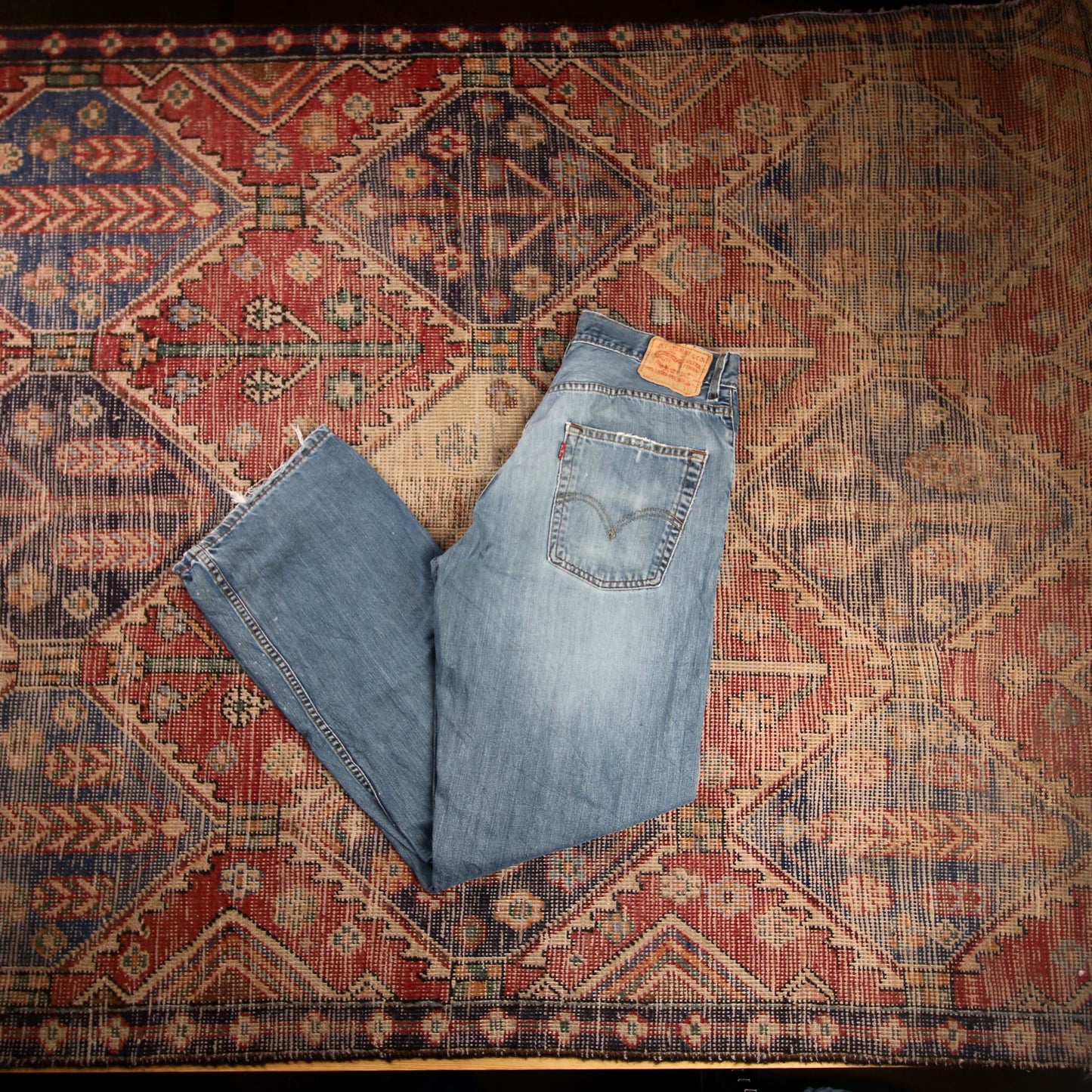 Levi's 505 W32 L31 Straight Leg Regular Fit Blue Denim Jeans